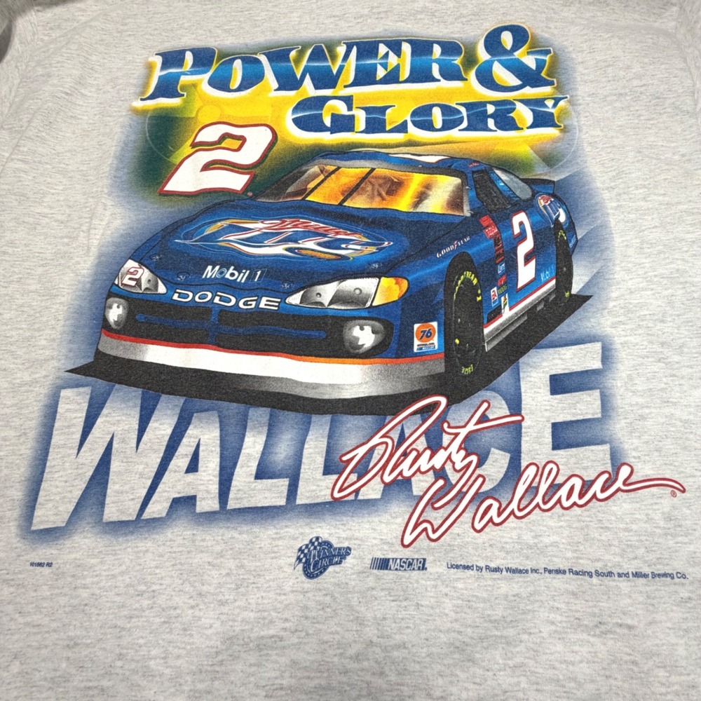 Vintage Rusty Wallace NASCAR Miller Lite Winner's Circle Tee XL